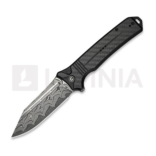 CIVIVI Neurohaptic Damascus, Black G10/Carbon Fiber C23080-DS1