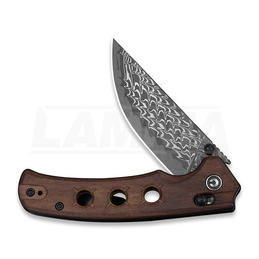 CIVIVI Noctis Damascus sulankstomas peilis, Guibourtia C24020C-DS1