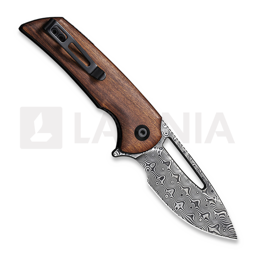 CIVIVI Odium Damascus sulankstomas peilis, cuibourtia wood C2010DS-1