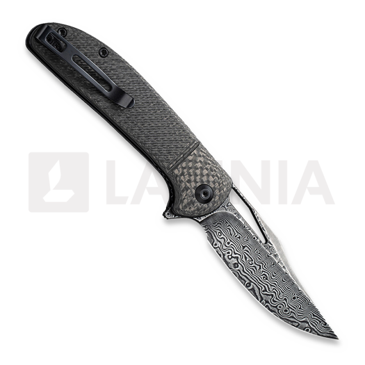 Zav&iacute;rac&iacute; nůž CIVIVI Ortis Damascus, carbon fiber C2013DS-1