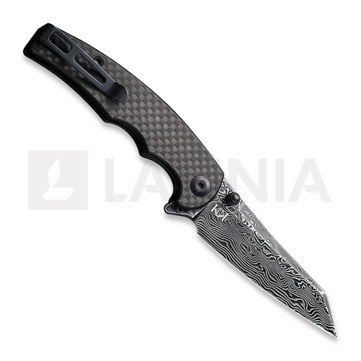 CIVIVI P87 Folder Damascus folding knife, twill carbon fiber overlay C21043-DS1
