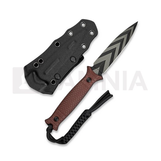 CIVIVI Pefrico, Milled Burgundy G-10, Black/Gray Stripes C23026-3