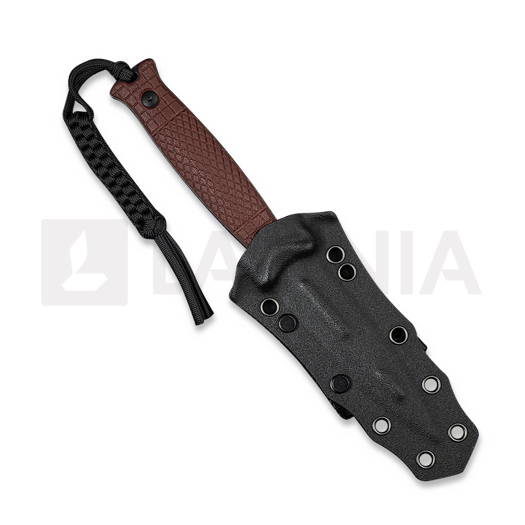 CIVIVI Pefrico, Milled Burgundy G-10, Black/Gray Stripes C23026-3