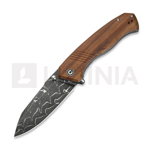 CIVIVI Placoid Damascus, Guibourtia C23079-DS1