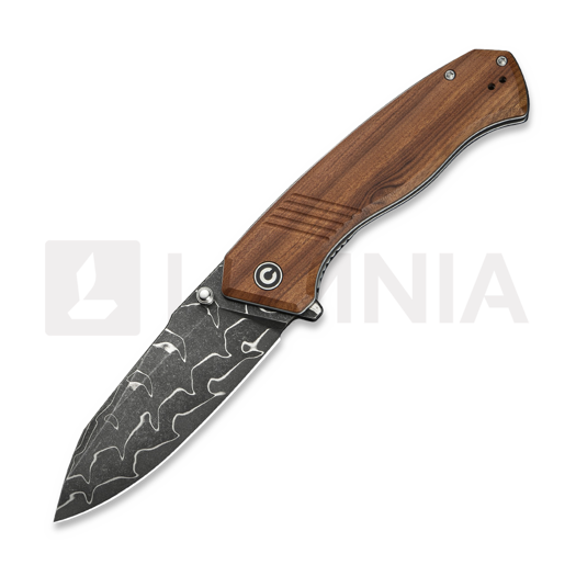 CIVIVI Placoid Damascus, Guibourtia C23079-DS1