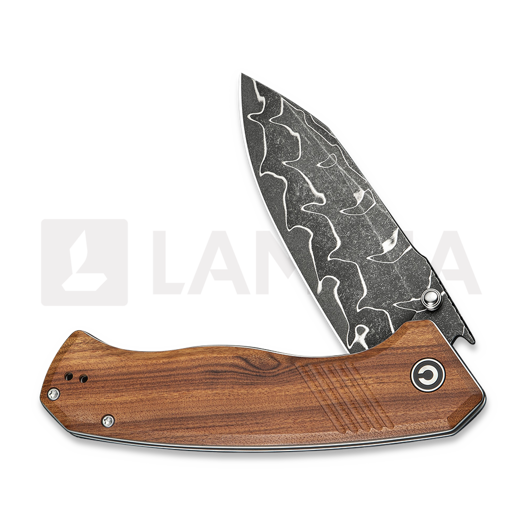 CIVIVI Placoid Damascus, Guibourtia C23079-DS1