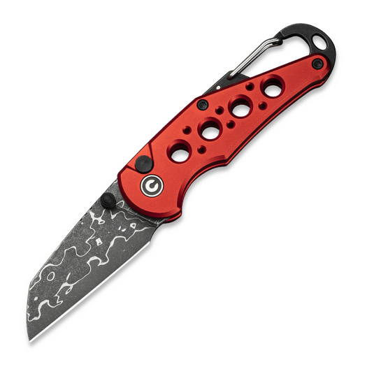 CIVIVI Pragma Damascus, Red Aluminum C23062B-DS1