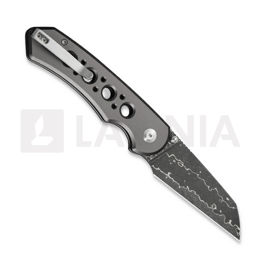 CIVIVI Pragma Prime Damascus sulankstomas peilis, Gray Aluminum C24067-DS1