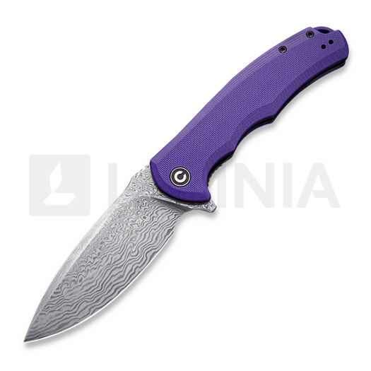 CIVIVI Praxis Damascus kääntöveitsi, purppura C803DS-2