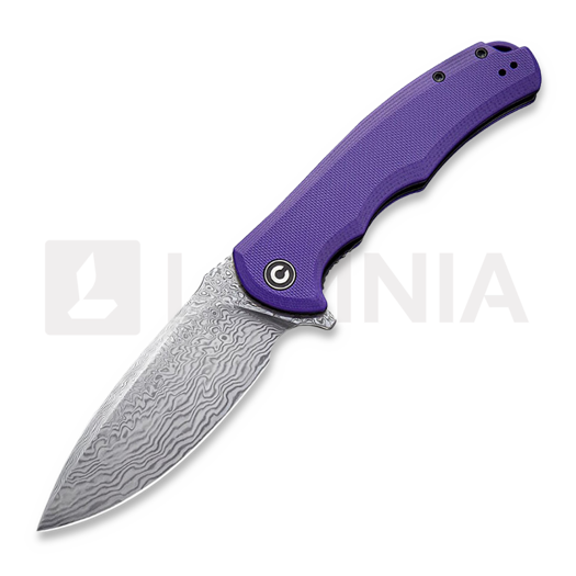 CIVIVI Praxis Damascus sulankstomas peilis, violetinė C803DS-2