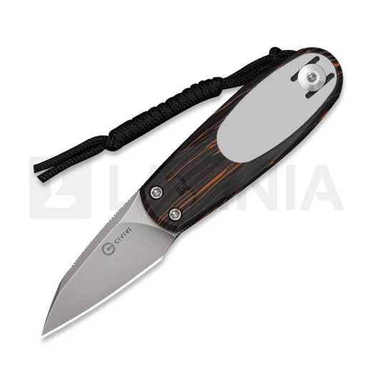 Складной нож CIVIVI Purr, Orange/Black/White G-10, Stonewash C25054-5