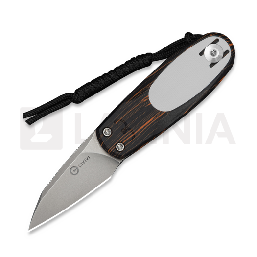 CIVIVI Purr kääntöveitsi, Orange/Black/White G-10, Stonewash C25054-5