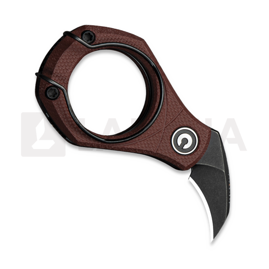 CIVIVI Pyrus, Burgundy G-10, Black Stonewash C23038-1