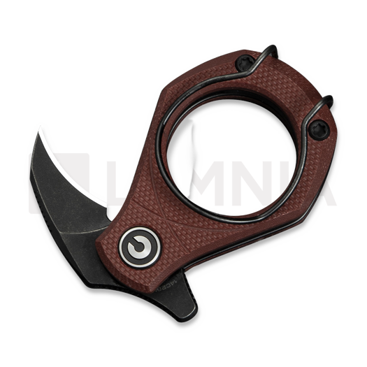 CIVIVI Pyrus, Burgundy G-10, Black Stonewash C23038-1