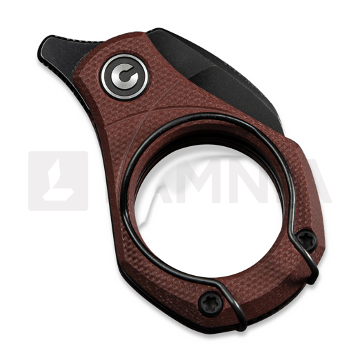 CIVIVI Pyrus, Burgundy G-10, Black Stonewash C23038-1