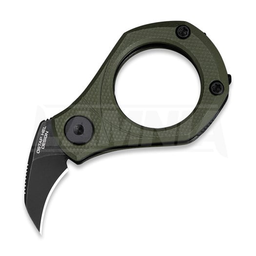 CIVIVI Pyrus 접이식 나이프, OD Green G-10, Black Stonewash C23038-4