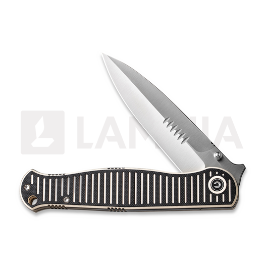 CIVIVI RS71, Milled Ivory/Black G-10, Satin C23025-1