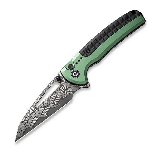 CIVIVI Sentinel Strike Damascus, Green Aluminum/Black FRN C22025B-DS1
