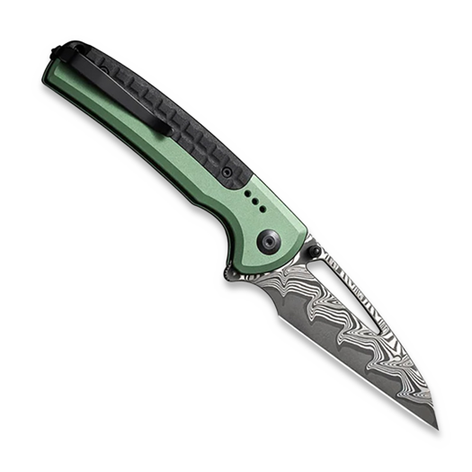 CIVIVI Sentinel Strike Damascus, Green Aluminum/Black FRN C22025B-DS1