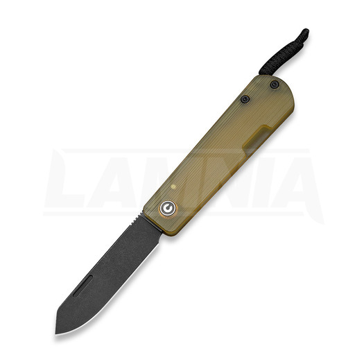 CIVIVI Slippy Sendy 접이식 나이프, Milled Bead Blast Ultem, Black Stonewash C24075A-1