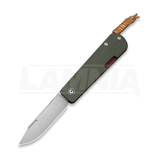 Navaja CIVIVI Slippy Sendy, Milled Green/Red G-10, Satin C24075B-1