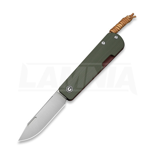 CIVIVI Slippy Sendy 접이식 나이프, Milled Green/Red G-10, Satin C24075B-1