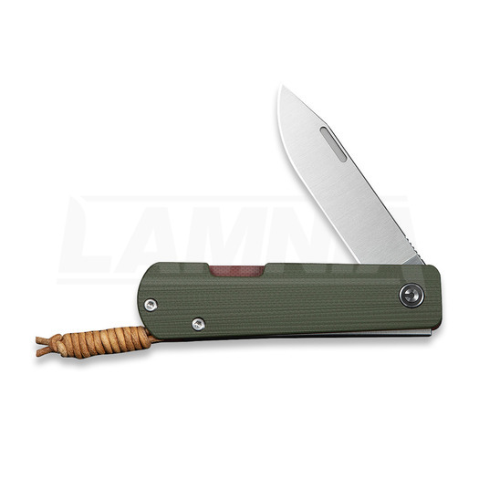CIVIVI Slippy Sendy foldekniv, Milled Green/Red G-10, Satin C24075B-1