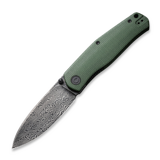 CIVIVI Sokoke Damascus, Green Canvas Micarta C22007-DS2