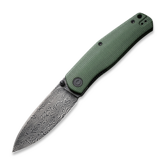 CIVIVI Sokoke Damascus, Green Canvas Micarta C22007-DS2
