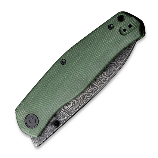 CIVIVI Sokoke Damascus, Green Canvas Micarta C22007-DS2