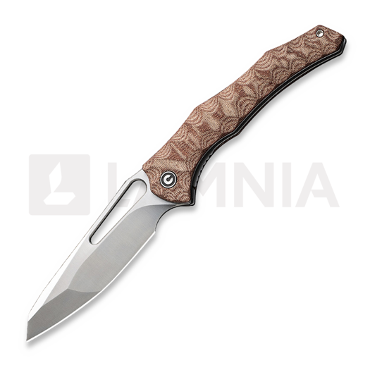 CIVIVI Spiny Dogfish, Brown Linen Micarta, Satin C22006-4