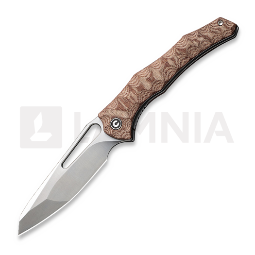 CIVIVI Spiny Dogfish, Brown Linen Micarta, Satin C22006-4