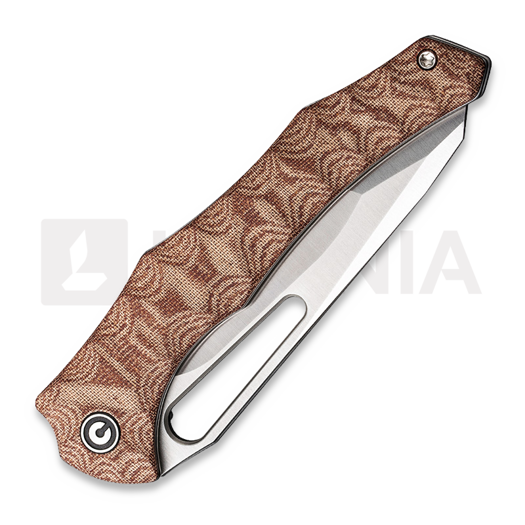 CIVIVI Spiny Dogfish, Brown Linen Micarta, Satin C22006-4