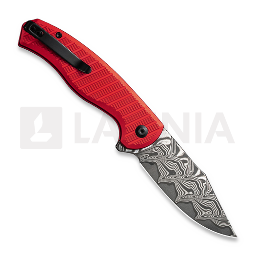 CIVIVI Stormhowl Damascus, Milled Red Aluminum C23040B-DS1