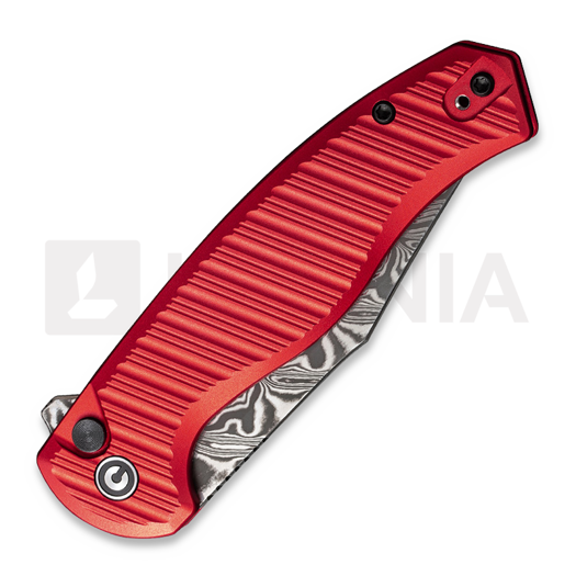 CIVIVI Stormhowl Damascus, Milled Red Aluminum C23040B-DS1