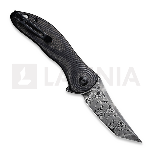 CIVIVI Synergy3 Damascus kääntöveitsi, tanto, carbon fiber C20075B-DS1