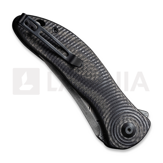 CIVIVI Synergy3 Damascus sulankstomas peilis, tanto, carbon fiber C20075B-DS1