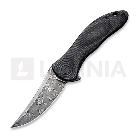 Navaja CIVIVI Synergy3 Damascus, trailing point, carbon fiber C20075A-DS1