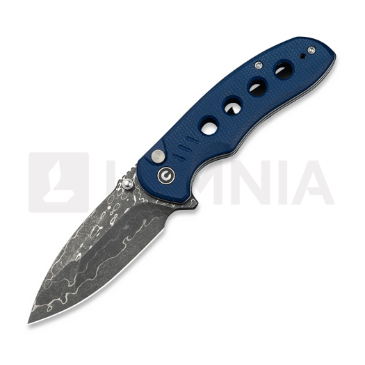 CIVIVI Triptych Damascus, Blue Canvas Micarta C23085B-DS1