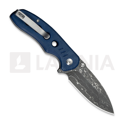 CIVIVI Triptych Damascus, Blue Canvas Micarta C23085B-DS1
