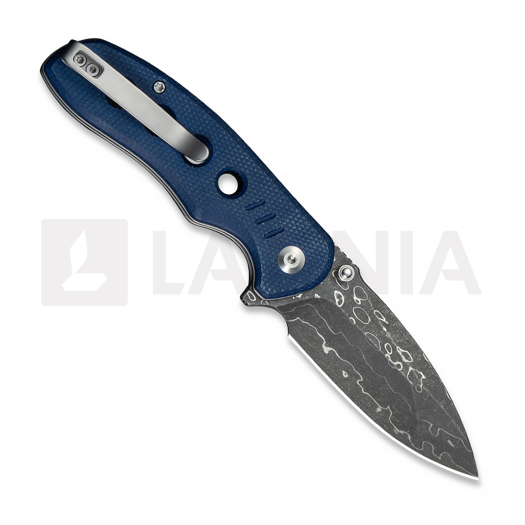 CIVIVI Triptych Damascus, Blue Canvas Micarta C23085B-DS1