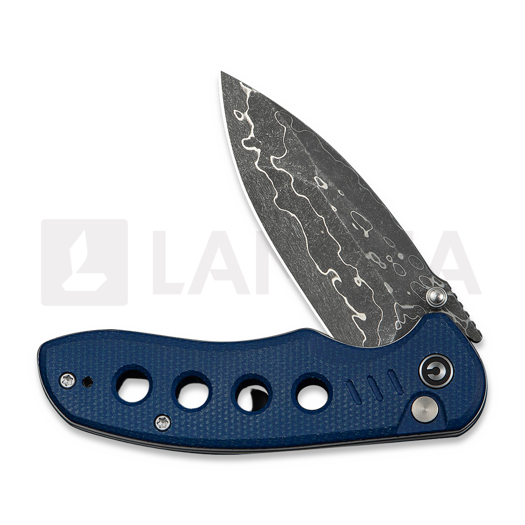CIVIVI Triptych Damascus, Blue Canvas Micarta C23085B-DS1