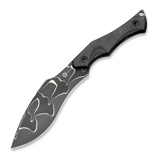 CIVIVI Vaquita II Damascus, Black Linen Micarta C047C-DS1