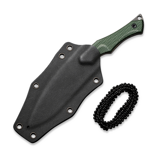 CIVIVI Vaquita II Damascus, Green Canvas Micarta C047C-DS2