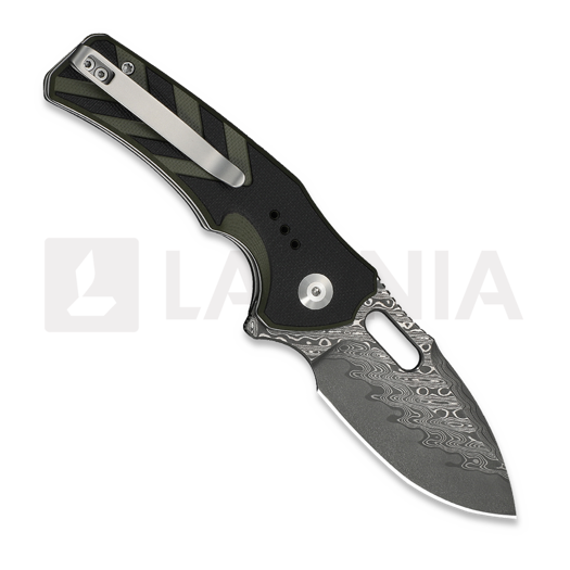 CIVIVI Vexron Damascus kääntöveitsi, Milled Black & Green G-10 C24066-DS1