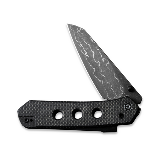 CIVIVI Vision FG Damascus, Black Canvas Micarta C22036-DS2