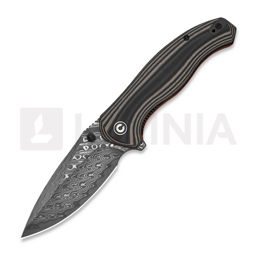 Coltello pieghevole CIVIVI Vyrent Damascus, Black/Tan/Orange G-10 C25037B-DS1
