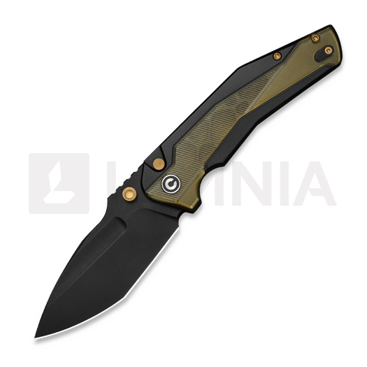 มีดพับ CIVIVI Wellmax, Black Aluminum & Polished Ultem, Black Stonewash C24008C-2