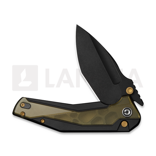 Saliekams nazis CIVIVI Wellmax, Black Aluminum & Polished Ultem, Black Stonewash C24008C-2