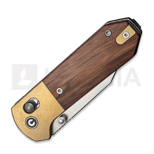 CIVIVI Yonder Clip Point, Guibourtia & Stonewash Brass, Satin C25026-1